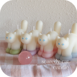 scaredy cat candle (white base)