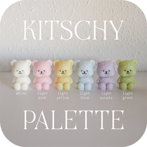 pastel happy bear candle