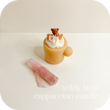 teddy bear cappuccino candle