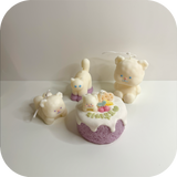 custom lil lazy bear cake candle