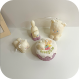 custom lil lazy bear cake candle