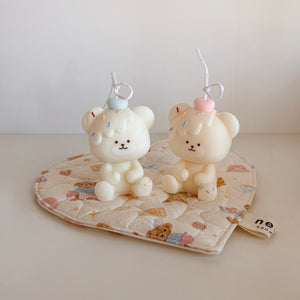 ice cream bear candle