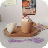 teddy bear cappuccino candle