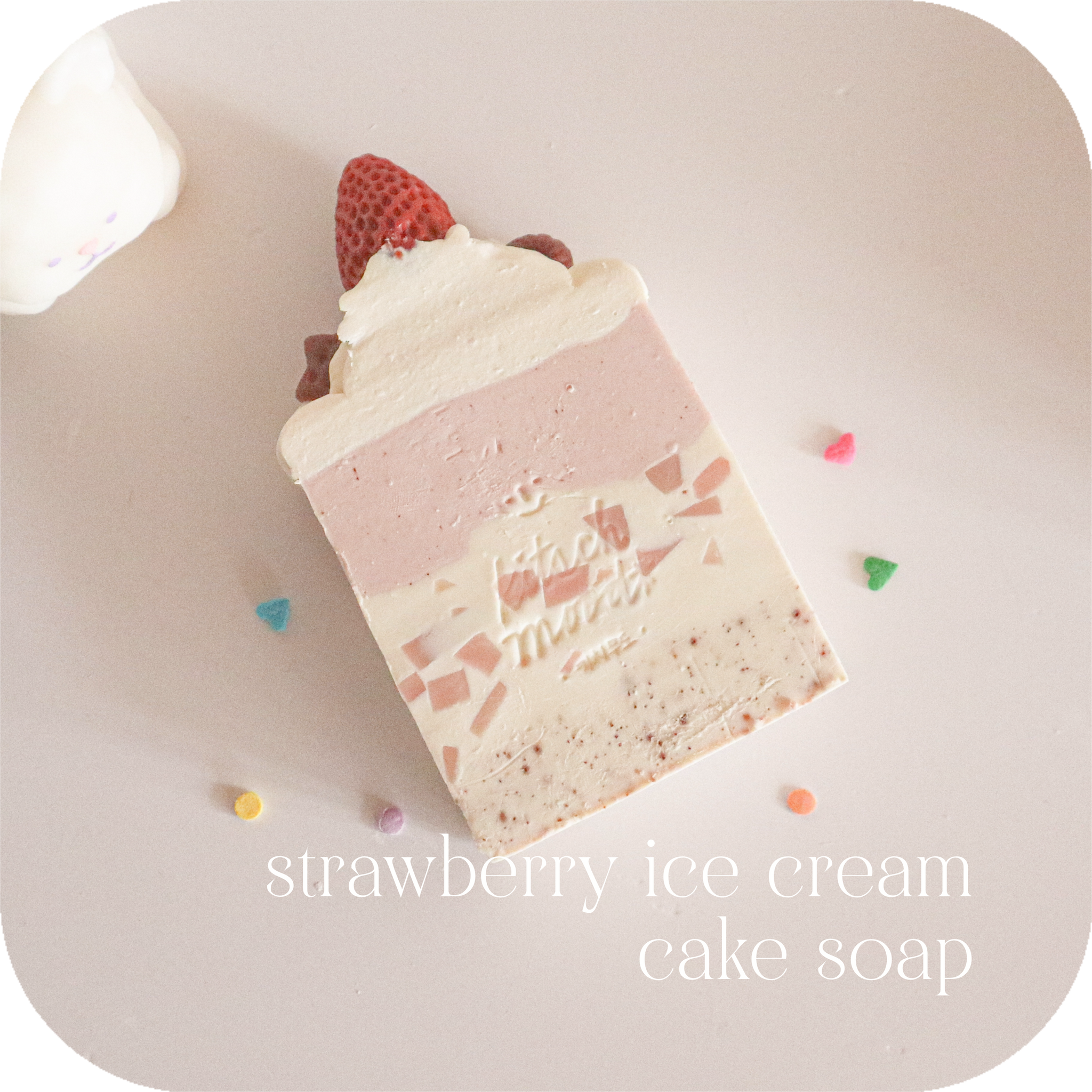 strawberry ice cream cake soap