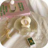 kitschy retro clock candle