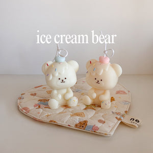 ice cream bear candle