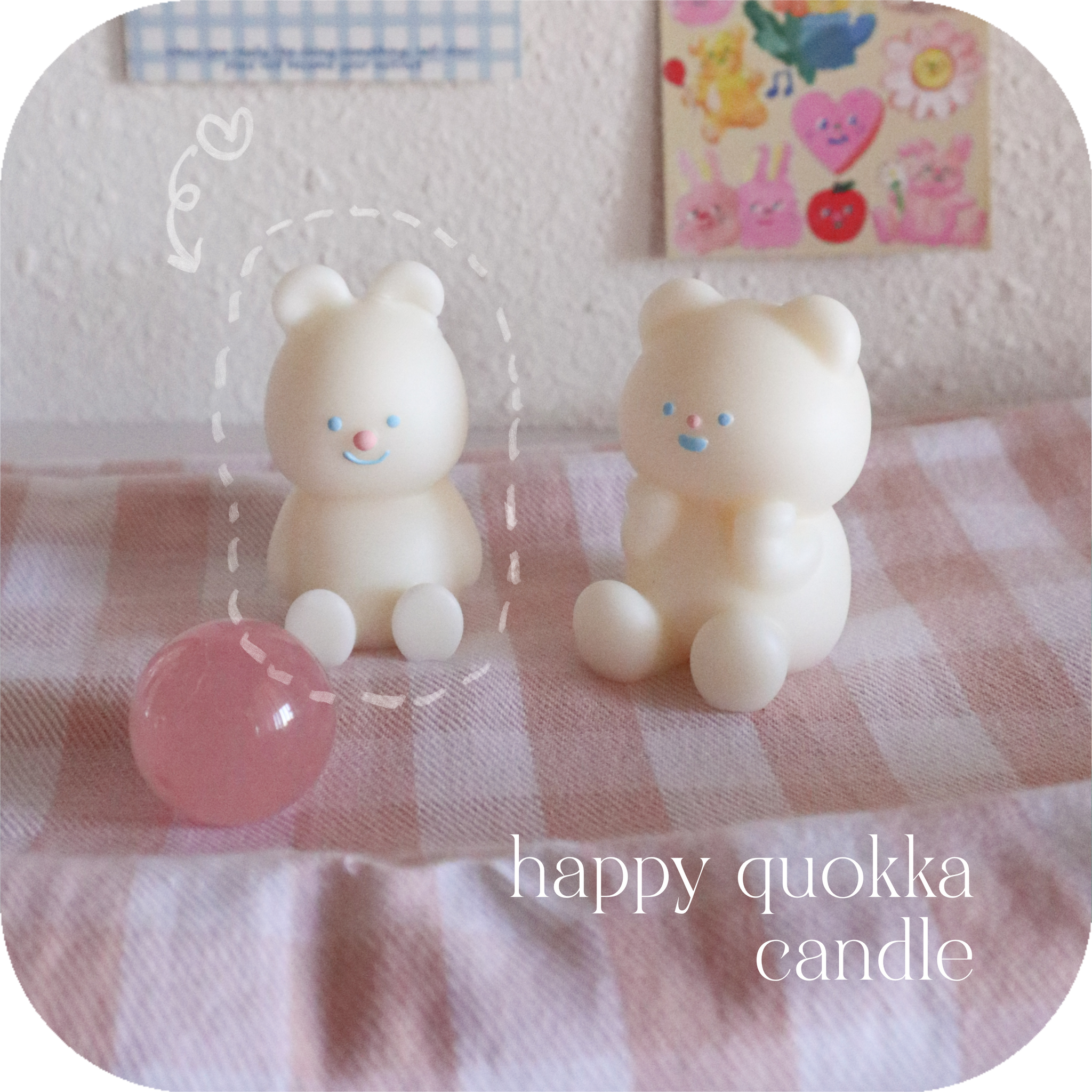 happy quokka candle