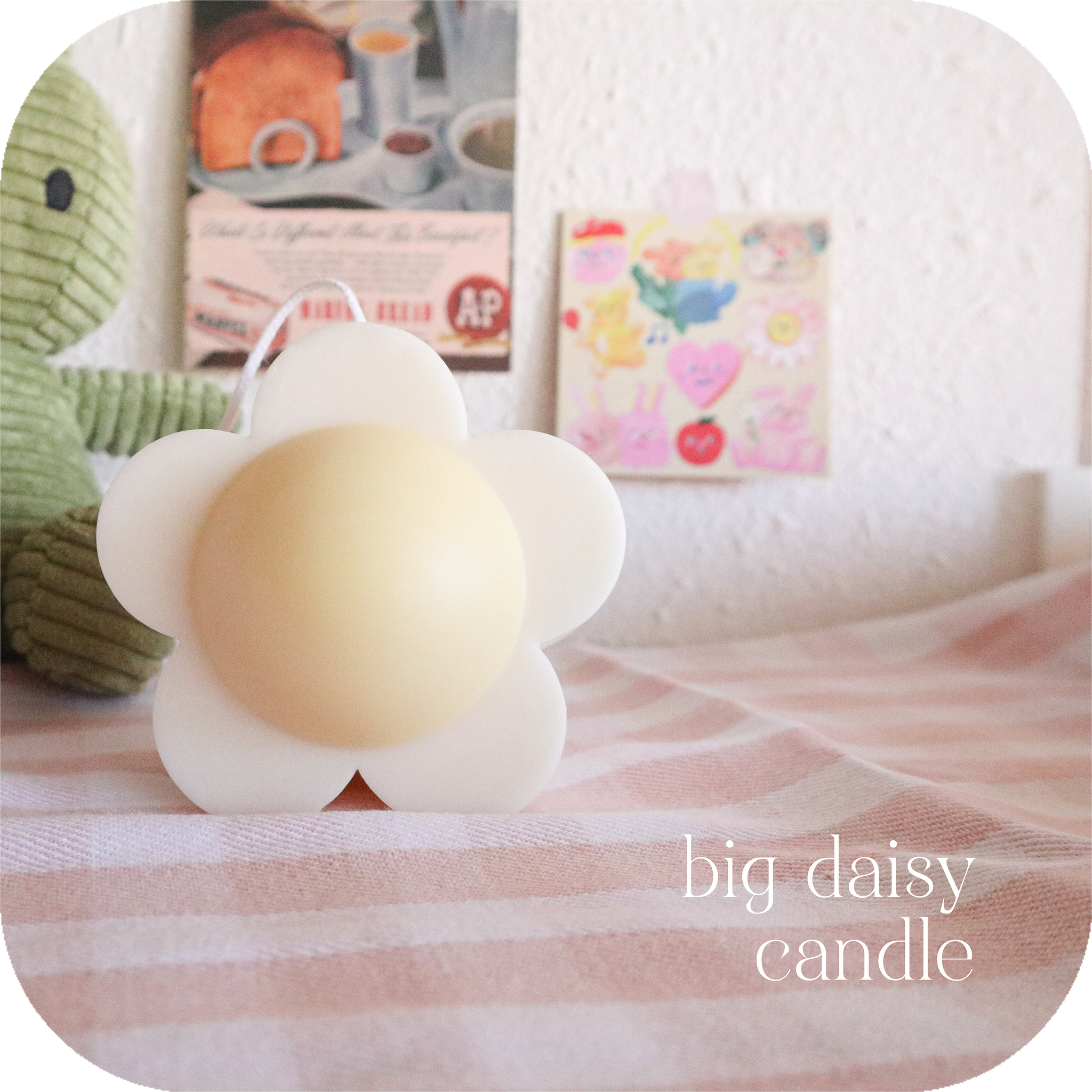 big daisy candle