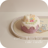 custom lil lazy bear cake candle