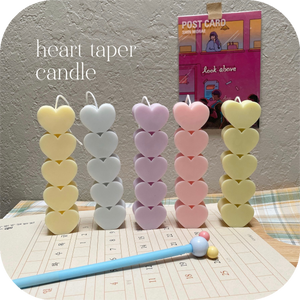 heart taper candle