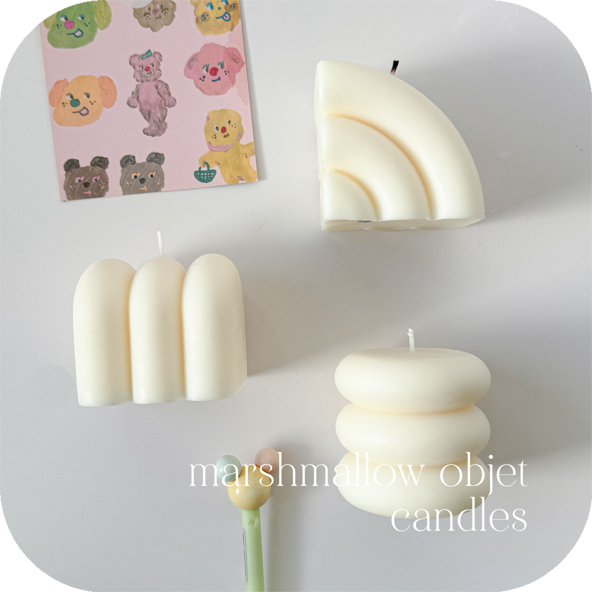 marshmallow objet candle