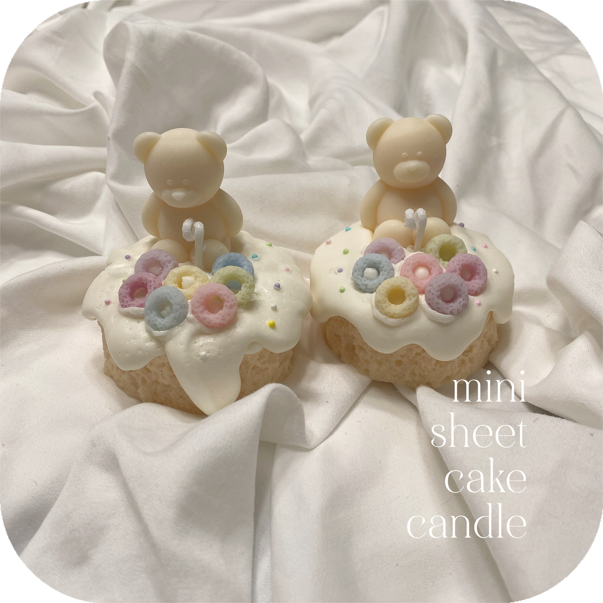 mini sheet cake candle